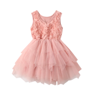 embellished rose dress (3-8 Years)