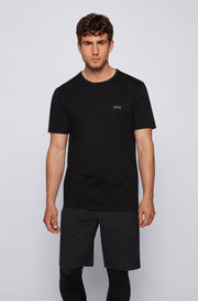 plain logo tee with contrast detail