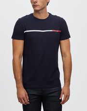 Two tone chest stripe T- shirt