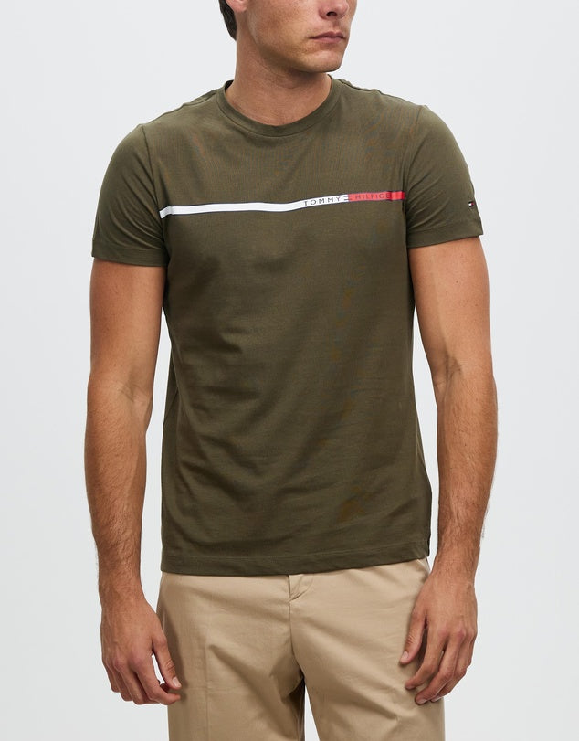 Two tone chest stripe T- shirt