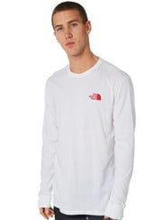 North Face Men's Ls Red Box Tee