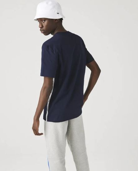 lacoste lifestyle side tape tee